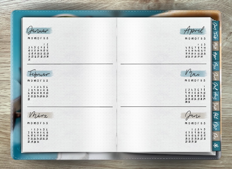 Digitales Bullet Journal, Digitales Journal, Bullet Journal in Goodnotes, Goodnotes Vorlagen, Vorlagen Goodnotes